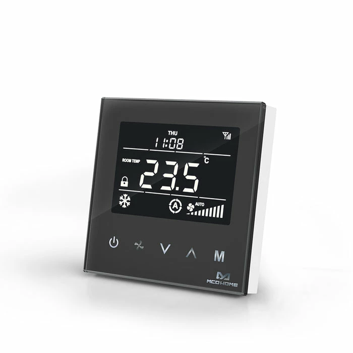 MCO Home Z-Wave Plus Thermostat For 2-pipe Fan Coil System (black) - MH8-FC-US-B 1 MCO Home Z-Wave Plus Thermostat For 2-pipe Fan Coil System (black) - MH8-FC-US-B