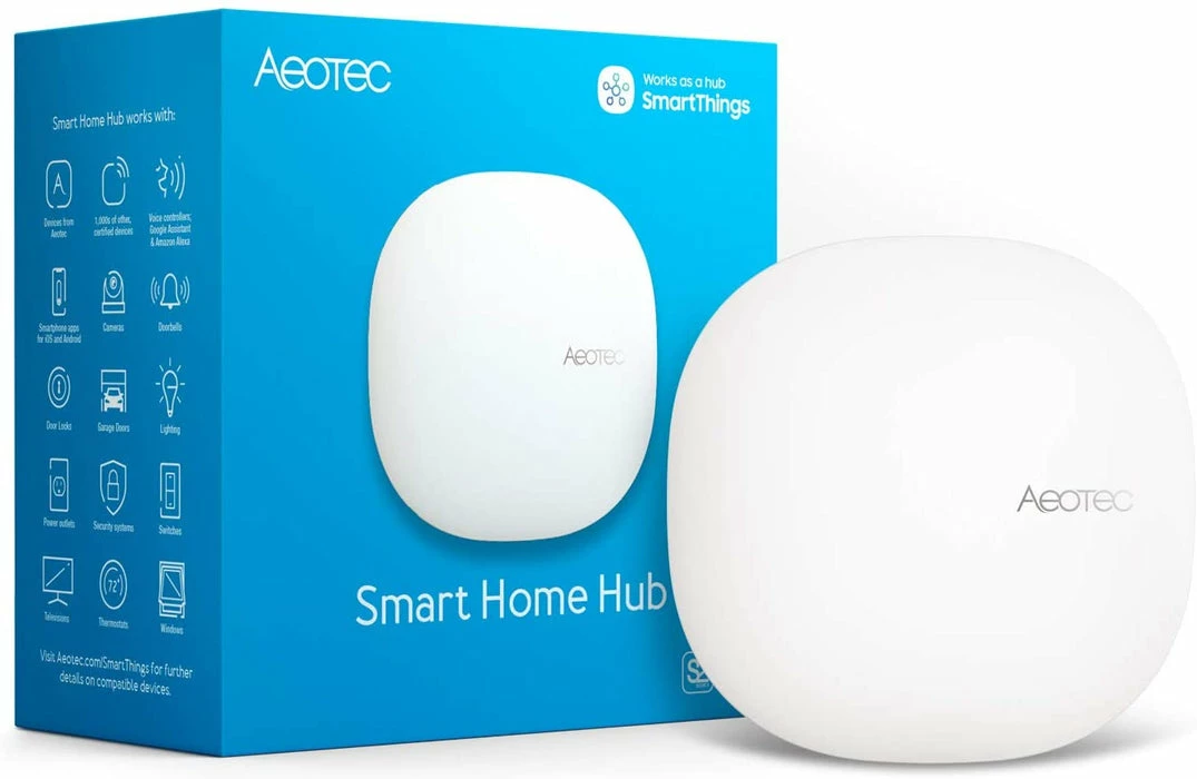 Aeotec Smart Home Hub; SmartThings, Z-Wave ZigBee WiFi Enabled Hub 1 Aeotec Smart Home Hub; SmartThings, Z-Wave ZigBee WiFi Enabled Hub