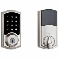 Kwikset 916 SmartCode Traditional Electronic Deadbolt With Z-Wave Technology 99160-038, Satin Nickel -Z-Wave Sales C4 400x400