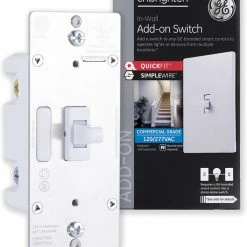 GE Enbrighten Add-On Toggle Switch With QuickFit And SimpleWire, Smart Lighting Control - 46200