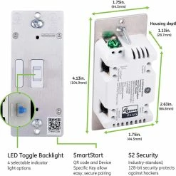 GE Enbrighten Z-Wave Plus Smart Toggle Dimmer With QuickFit, SimpleWire, S2, And SmartStart - 46204 -Z-Wave Sales GE46204 2 712x700