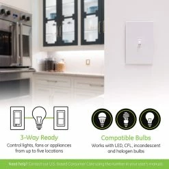 GE Enbrighten Z-Wave Plus Smart Toggle Dimmer With QuickFit, SimpleWire, S2, And SmartStart - 46204 -Z-Wave Sales GE46204 3 700x700
