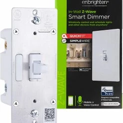 GE Enbrighten Z-Wave Plus Smart Toggle Dimmer With QuickFit, SimpleWire, S2, And SmartStart - 46204