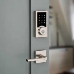 Kwikset 916 Smartcode Contemporary Electronic Deadbolt With Z-Wave Technology, 99160-041, Satin Nickel -Z-Wave Sales TR6 400x400