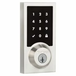 Kwikset 916 Smartcode Contemporary Electronic Deadbolt With Z-Wave Technology, 99160-041, Satin Nickel