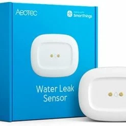 Aeotec SmartThings Water Leak Sensor, ZigBee, Battery Powered, Smart Home Hub Compatible