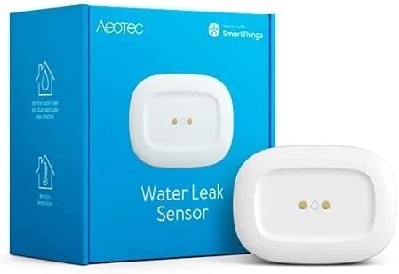 Aeotec SmartThings Water Leak Sensor, ZigBee, Battery Powered, Smart Home Hub Compatible 1 Aeotec SmartThings Water Leak Sensor, ZigBee, Battery Powered, Smart Home Hub Compatible