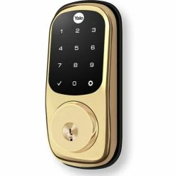 Yale Z-Wave Plus Touchscreen Keypad Deadbolt - Polished Brass - YRD226ZW2605 -Z-Wave Sales YRD226ZW2605 3 500x525