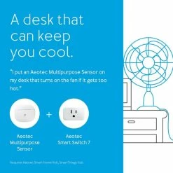 Aeotec ZigBee SmartThings Door/Window Sensor, Multipurpose Sensor, Works With Smart Home Hub -Z-Wave Sales ZMP7 666x667