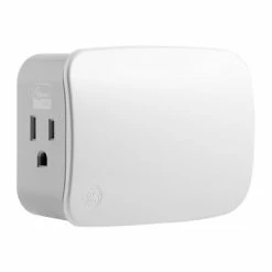 GE Z-Wave Plus Two-Outlet Plug-In ON/OFF Smart Switch - 14282 -Z-Wave Sales ge 14282 002 400x421