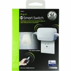 GE Z-Wave Plus Two-Outlet Plug-In ON/OFF Smart Switch - 14282