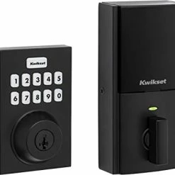 Kwikset Home Connect 620 Keypad Connected Smart Lock With Z-Wave Technology Featuring SmartKey Security In Matte Black, CNT, 98930-007