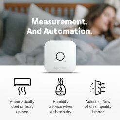 ZWave Temperature, Humidity, Dew Point Sensor: Aeotec AërQ, Wireless, Battery Powered, SmartThings Sensor, Z-Wave Plus, Z-Wave Hub Required -Z-Wave Sales q4 666x666