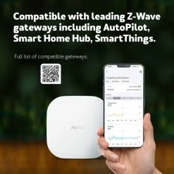 ZWave Temperature, Humidity, Dew Point Sensor: Aeotec AërQ, Wireless, Battery Powered, SmartThings Sensor, Z-Wave Plus, Z-Wave Hub Required -Z-Wave Sales q5 666x666