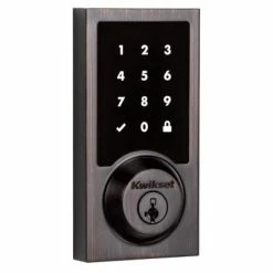 Kwikset 916 Smartcode Contemporary Electronic Deadbolt With Z-Wave Technology 99160-042, Venetian Bronze