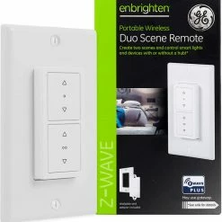 GE Enbrighten Z-Wave Plus In-Wall Portable Duo Scene Remote - 34174