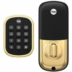 Yale ProSL Z-Wave Plus Deadbolt, Button Keypad, Polished Brass,YRD136-ZW2-605
